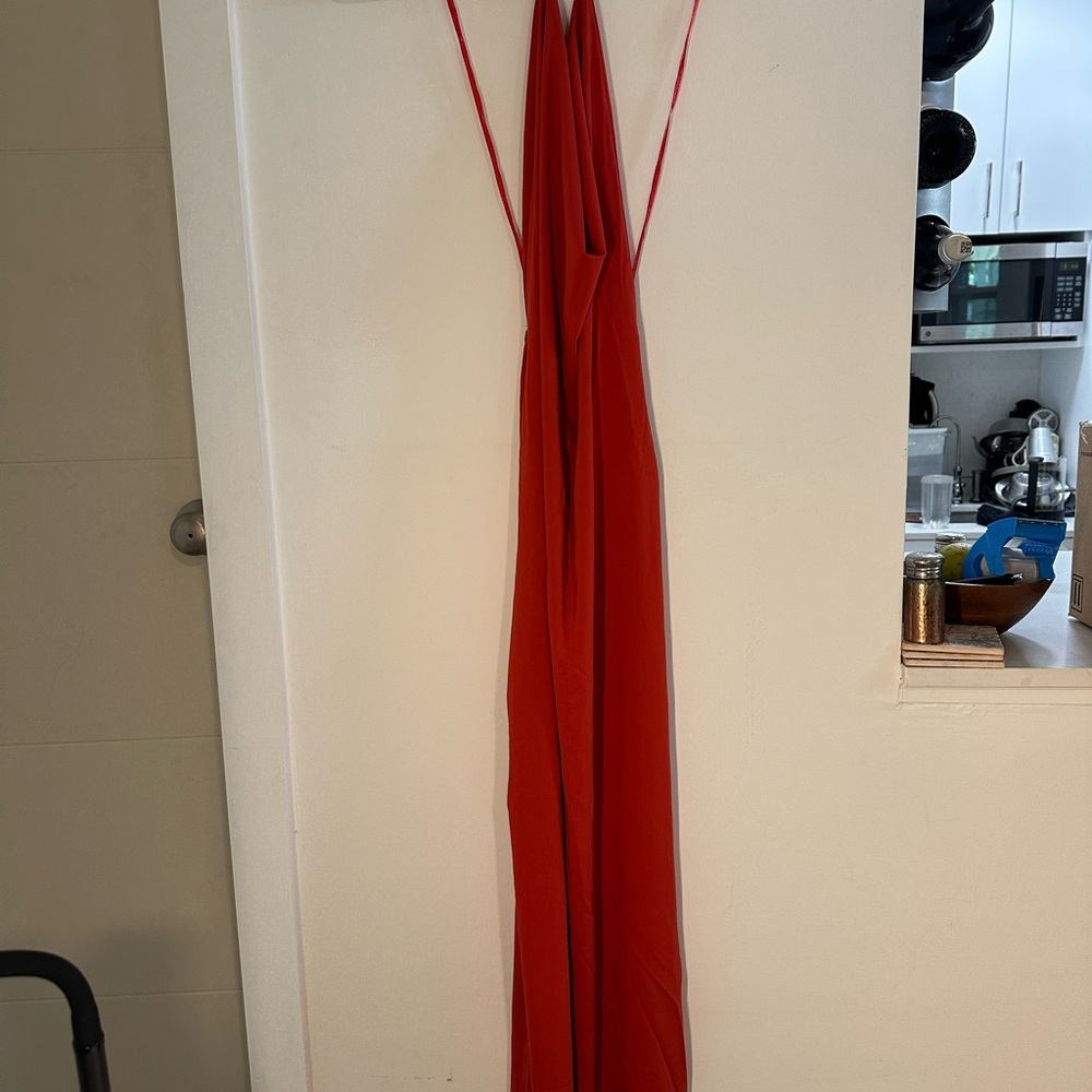 Zara Red Backless Dress